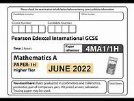 Video thumbnail for IGCSE Mathematics June 2022 - 4MA1/1H
