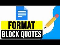 Video thumbnail for How to FORMAT BLOCK QUOTES in MLA 9th Edition 2024 | MLA Block Quote Formatting Guide