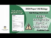 Video thumbnail for 2024 Biology Paper 1 AS / A-level (AQA) - Predicted paper walkthrough