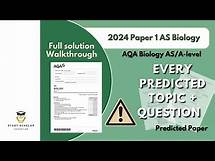 Video thumbnail for 2024 Biology Paper 1 AS / A-level (AQA) - Predicted paper walkthrough