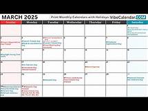 Video thumbnail for March 2025 Calendar with Holidays and Observances (All) #calendar #march #holiday