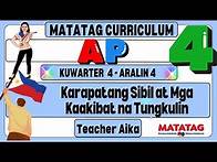 Video thumbnail for AP 4 Grade 4 Kuwarter 4 Aralin 4 Karapatang Sibil at Mga Kaakibat na Tungkulin
