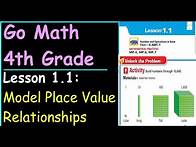 Video thumbnail for Go Math 4th Grade Lesson 1.1 Model Place Value Relationships