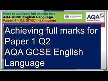 Video thumbnail for Achieving Full Marks for Q2, Paper 1: AQA GCSE English Language - language