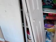 Video thumbnail for Installing bifold doors Install Bi-Fold closet re-install door How to repair replace adjust secure