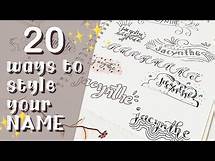 Video thumbnail for LETTERING DESIGN FOR YOUR NAME!!! // 20 simple ways to style your name!!!