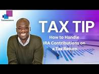 Video thumbnail for How to Handle IRA Contributions on a Tax Return