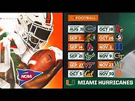 Video thumbnail for 2024 Miami Hurricanes Football Game Schedule