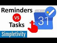 Video thumbnail for How to Use Tasks and Reminders in Google Calendar