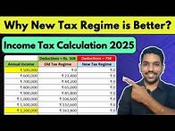 Video thumbnail for New Tax Regime vs Old Tax Regime 2025 - Which is Better? Income Tax Calculation