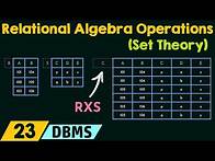 Video thumbnail for Relational Algebra Operations - Set Theory