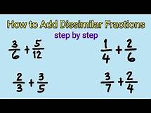 Video thumbnail for How to Add Dissimilar Fractions