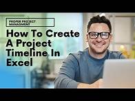 Video thumbnail for How To Create A Project Timeline In Excel - 3 Different Ways!