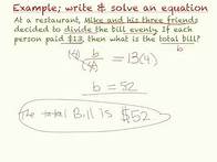 Video thumbnail for Word Problems with One-Step Equations