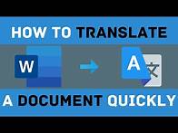 Video thumbnail for How To Translate Any Document Quickly Using Google Translate