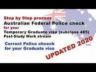 Video thumbnail for How to apply for Australian Federal police check for Graduate visa (subclass 485)