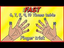 Video thumbnail for Learn the Upper 6, 7, 8, 9 and 10 times tables EASILY and FAST using your FINGERS!!!!!