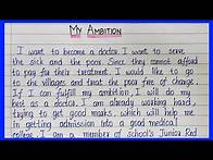 Video thumbnail for My Ambition in Life Essay || @EssentialEssayWriting || My Goal Doctor Short Essay in English