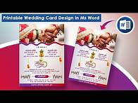 Video thumbnail for How To Make Printable Wedding Card Design in Microsoft Word || 5R Professional Wedding Card Design