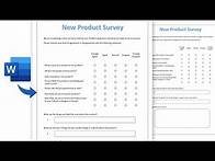 Video thumbnail for How to Create Survey Document in Ms Word | Mastering Surveys in Word 365: Boost Your Data Collection