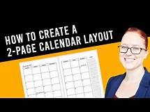Video thumbnail for How to make a 2-page calendar layout for KDP Planners or Printables