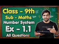 Video thumbnail for Class 9 Maths, Ex 1.1, Q1 to Q4 || Chapter 1 (Number system) || NCERT || MKR