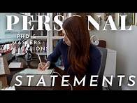 Video thumbnail for How to Write a Personal Statement for Grad School | Applying to PhD & Masters Programs