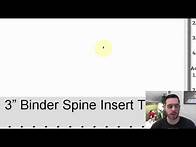Video thumbnail for How to Create Binder Inserts in Microsoft Word