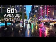 Video thumbnail for NEW YORK CITY Walking Tour [4K] - 6th AVENUE - Sunset Walk