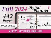 Video thumbnail for How to make a Full Digital Planner for 2024 - Hyperlinked