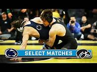 Video thumbnail for Select Matches: Penn State at Iowa | Big Ten Wrestling | Feb. 9, 2024