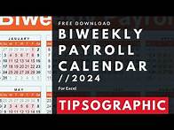 Video thumbnail for [FREE] Biweekly Payroll Calendar Excel - 2024