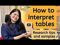 Video thumbnail for How to interpret tables: Tips & samples | Quantitative data interpretation