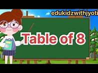 Video thumbnail for Table of 8 !! Multiplication Table of 8!! Rhythmic Table of 8!! Easy way to learn table of 8!!