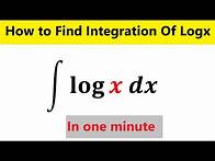 Video thumbnail for Integrating log(x)