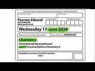 Video thumbnail for Pearson Edexcel International A level chemistry unit 6 June 2020