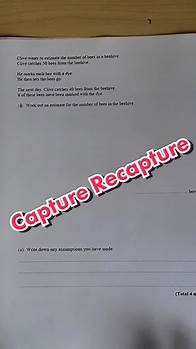 Video thumbnail for Maths GCSE Exam Question: Capture Recapture Units 4