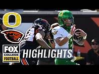 Video thumbnail for No. 9 Oregon Ducks vs. Oregon State Beavers Highlights | FOX College Football