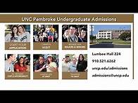 Video thumbnail for Undergraduate Admissions at The University of North Carolina at Pembroke