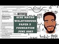 Video thumbnail for GCSE Maths | Foundation | Paper 3 Walkthrough | June 2023 | Edexcel AQA OCR | MathsWithDan