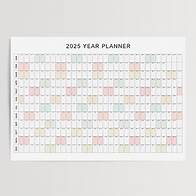 Video thumbnail for Buy 2025 Yearly Calendar Printable PDF - Wall Planner A1 A2 18x24 24x36 Inches - Full Year at a Glance Digital Download Planner Online in India - Etsy