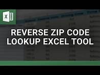 Video thumbnail for Reverse Zip Code Lookup Excel Tool