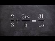 Video thumbnail for Solving an equation with multiple fractions