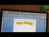 Video thumbnail for MS word birthday card