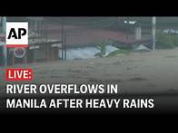 Video thumbnail for LIVE: River overflows as Typhoon Gaemi worsens rains in Manila, Philippines