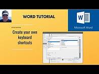Video thumbnail for Microsoft Word keyboard shortcuts. Allocate your own Word shortcuts