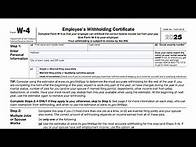 Video thumbnail for IRS Form W-4 walkthrough, Employee's Withholding Certificate (2025)