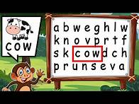 Video thumbnail for Three Letter Sight Word Search for Kids