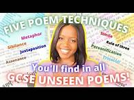 Video thumbnail for Five Literature Techniques You'll Find In ANY Unseen Poem | GCSE Poetry Devices + Free Revision Pack