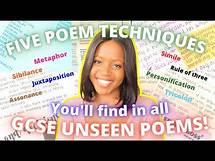 Video thumbnail for Five Literature Techniques You'll Find In ANY Unseen Poem | GCSE Poetry Devices + Free Revision Pack